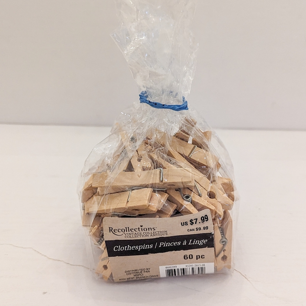 Recollections Wooden Clothespins - 60 Count, 3 Sizes